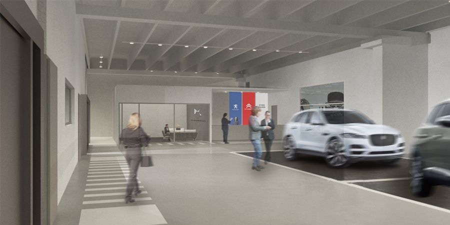 PSA Sesto Retail Spa - vista spazio espositivo