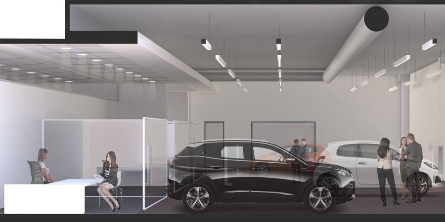 PSA Sesto Retail Spa - vista spazio espositivo